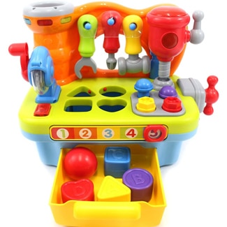 Powertrc Little Engineer Multifunctional Musical Learning Tool Workbench For Kids