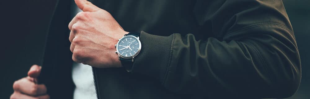 Watch on man's wrist