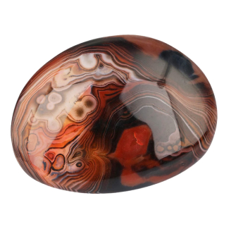 Irregular Polished Banded Agate Palm Stones