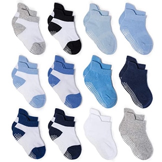 Zaples Baby Non-Slip Grip Socks (Multiple Colors)