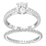 Attract Ring White Rhodium plated