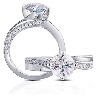Doveggs Moissanite Stone Engagement Ring