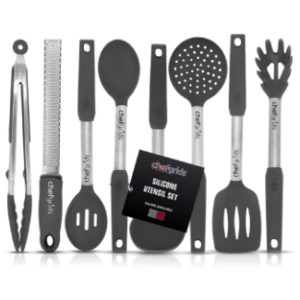 CHEF GRIDS Silicone Kitchen Utensil Set Multiple Colors