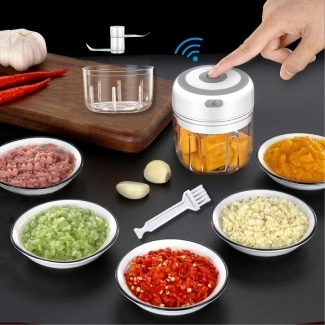Electric Mini Garlic Chopper Food Dicer