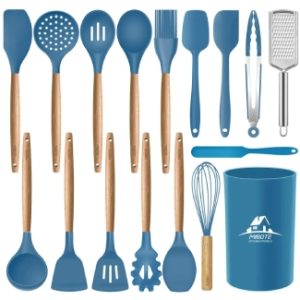 Mibote 17-piece Silicone Utensils Set Multiple Colors