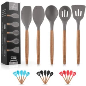 Zulay Kitchen 5-Piece Silicone Utensils Set