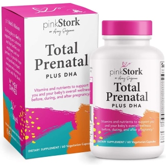 Pink Stork Total Prenatal Vitamins With Dha And Folic Acid