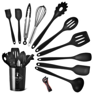 IMLUCKY Silicone Cooking Utensils Set (Multiple Colors)