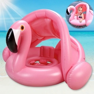 Baby Pool Swim Float With Sun Canopy
