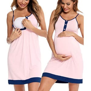 LecGee Women’s Maternity Nursing Nightgown