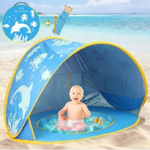 TURNMEON Baby Beach Tent with Pool