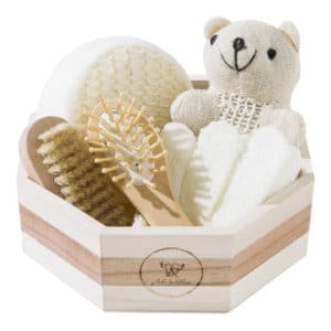 Globe Toddlers Wooden Baby Bath Kit Gift Set