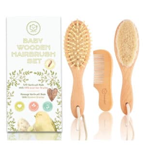 KeaBabies Baby Hair Brush and Comb Set for Newborns