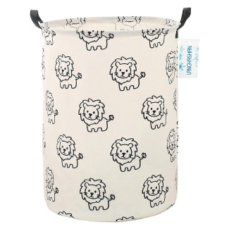 Langyashan Lion Canvas Fabric Collapsible Baby Laundry Hamper