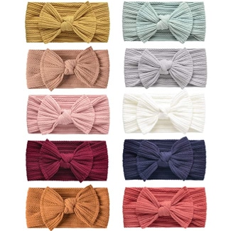 Lapettieco Handmade Baby Headbands Stretchy Nylon Headband With Bows