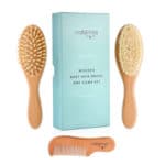 Natemia Premium Wooden Baby Hair Brush and Comb Set