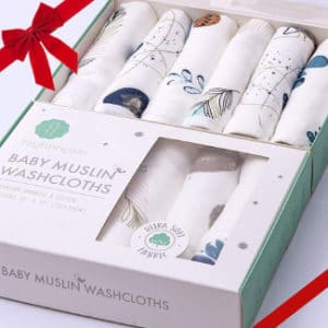 Nightingale Muslin Bamboo Baby Washcloths