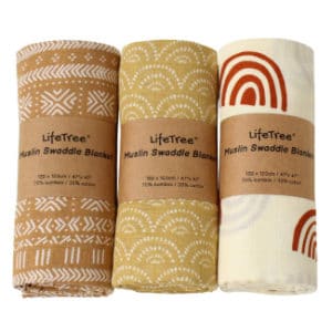lifetree 3 pack baby swaddle blankets