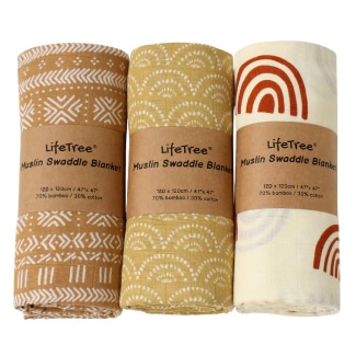 Lifetree 3 Pack Baby Swaddle Blankets