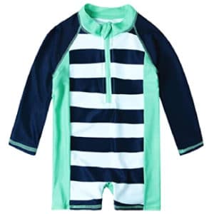 uideazone Toddler Zipper Rash Guard Swimsuit