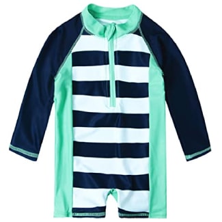 Uideazone Toddler Zipper Rash Guard Swimsuit