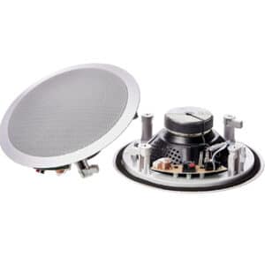 Amazon Basics 8″ Round In-Ceiling In-Wall Mounted Speakers