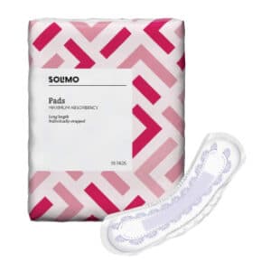 Amazon Brand – Solimo Incontinence, Bladder Control & Postpartum Pads for Women
