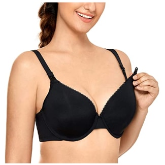 Calvena Women's Full Sling Lightly Padded Underwire Maternity Nursing Bra