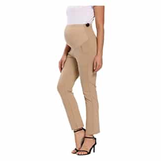 Foucome Women’s Maternity Bootcut Stretch Career Dress Pants Work Office Over-Bump Trousers