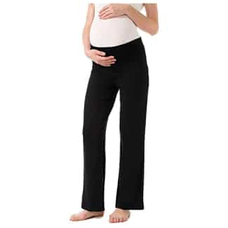 Ecavus Women’s Maternity Wide/Straight Versatile Comfy Palazzo Lounge Pants Stretch Pregnancy Trousers
