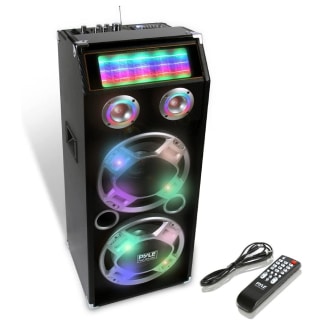 Disco Jam Powered Pa Speaker System With Flashing Dj Lights