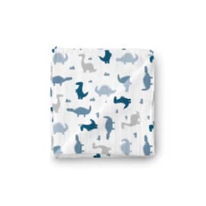 Harriet Bee Sidonie Dino Friends Muslin Swaddle Blanket