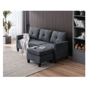 reversible modular sofa chaise with ottoman