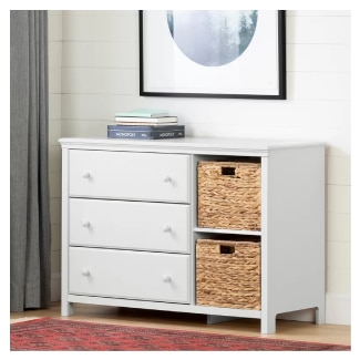 South Shore Cotton Candy 3 Drawer Combo Dresser With Cubbies