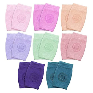 Satinior 8 Pairs Unisex Baby Crawling Anti-Slip Knee Pads