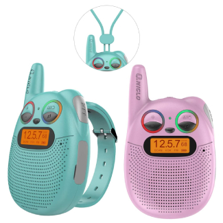 Qniglo Kids Wearable Walkie Talkie Cute 2 Pack