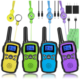 Wishouse Rechargeable Walkie Talkie 4 Pack