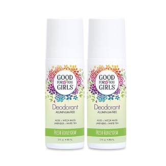 Good For You Girls Aluminum-Free Natural Deodorant Roll-On Kids, Teens, Tween