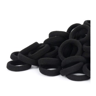Qarwayoc Black Seamless Baby Hair Ties