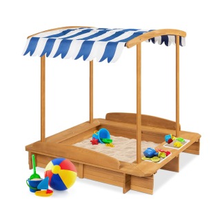 Best Choice Products Kids Wooden Cabana Sandbox