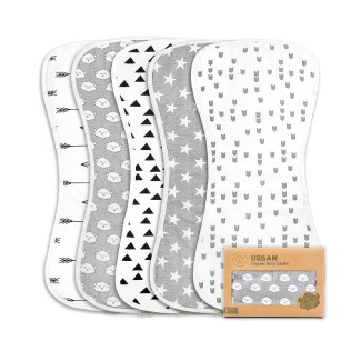 KeaBabies Ultra-Absorbent Organic Burp Cloths