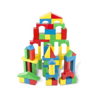 Melissa & Doug Wooden Building Blocks Set