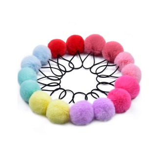 MORGLES Store Pom Pom Hair Ties