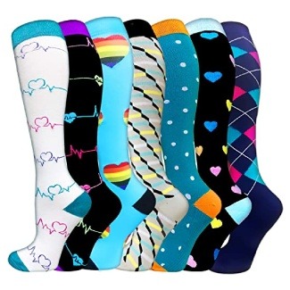 Compression Socks running both