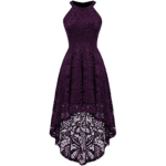 Dressystar Women's Halter Floral Lace Cocktail Party Dress