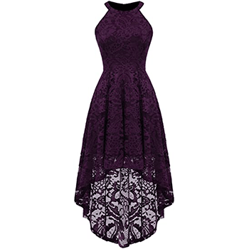Dressystar Women's Halter Floral Lace Cocktail Party Dress