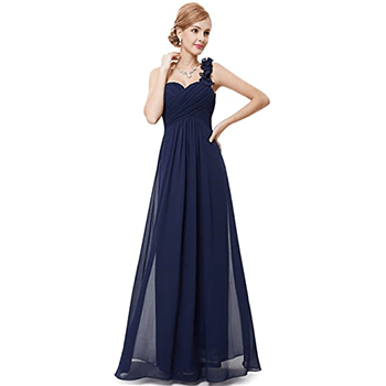 Ever-Pretty Flower One Shoulder Bridesmaid Dress