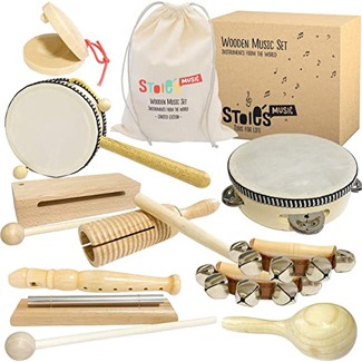 Stoie’s International Wooden Music Set for Toddlers & Kids