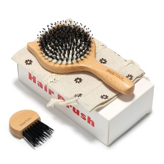 BESTOOL Wooden Toddler Boar Bristle Hair Brush