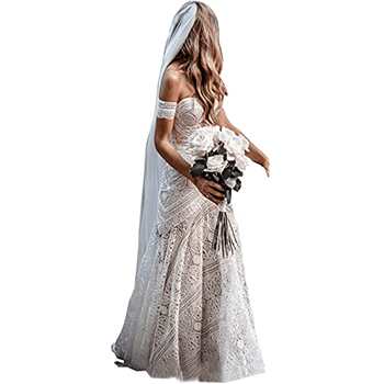 LIPOSA Sweetheart Mermaid Lace Bridal Gown